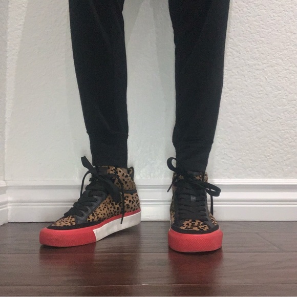 rag&bone Leopard Print High-Top Sneakers - Picture 7 of 8